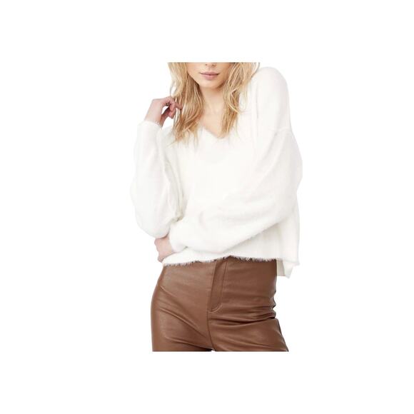 Free People Princess Sweater White Fuzzy Soft Women´s...